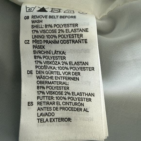 H&M Women’s Short Sleeve Gray Knee Length Dress Sz 8 Dainty Career Lined Office - Picture 4 of 9